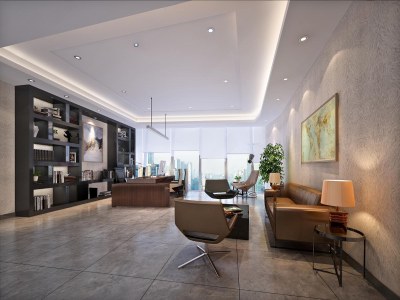 后现代办公室3D模型下载